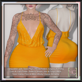 [HC] Ollie Orange Wrap Dress for Slink (inc. Petite), Belleza, Maitreya, eBody, Signature, Legacy & Tonic
