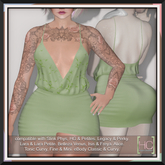 [HC] Ollie Green Wrap Dress for Slink (inc. Petite), Belleza, Maitreya, eBody, Signature, Legacy & Tonic