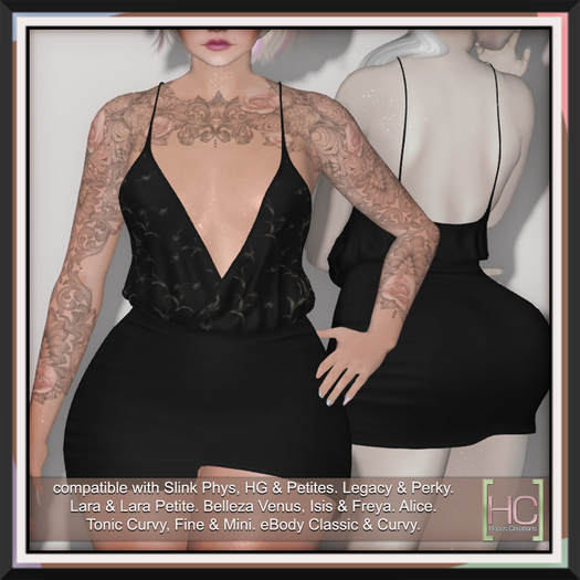 [HC] Ollie Black Wrap Dress for Slink (inc. Petite), Belleza, Maitreya, eBody, Signature, Legacy & Tonic