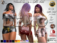 ☾ⅅⅅ☽ ◉ CRONICLES LACE TOP & LEATHER SHORTS ◉ [ DEMO ] 