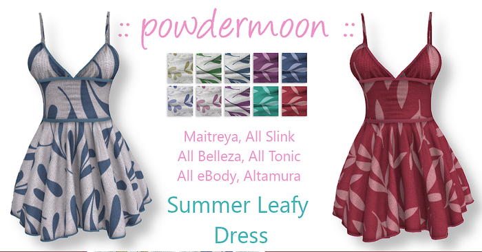 powdermoon - Summer Leafy Dress With HUD