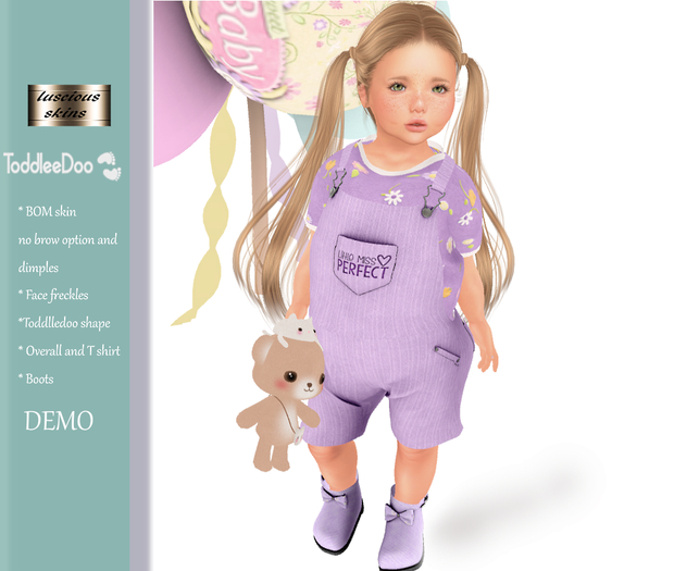 Baby Hilton BOM  skin demo BOM tone 1 and Toddleedoo shape