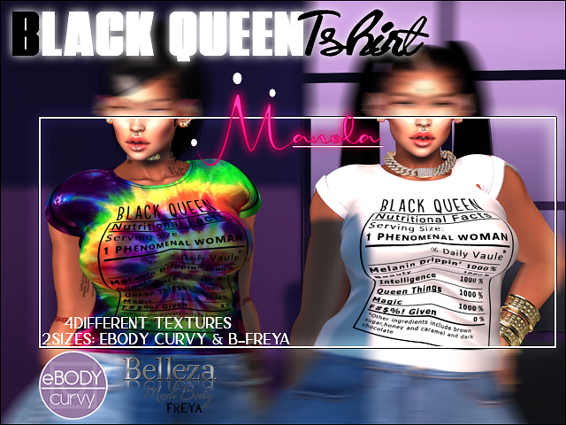 .:M:BLACK QUEEN TSHIRT FREYA.:M:.