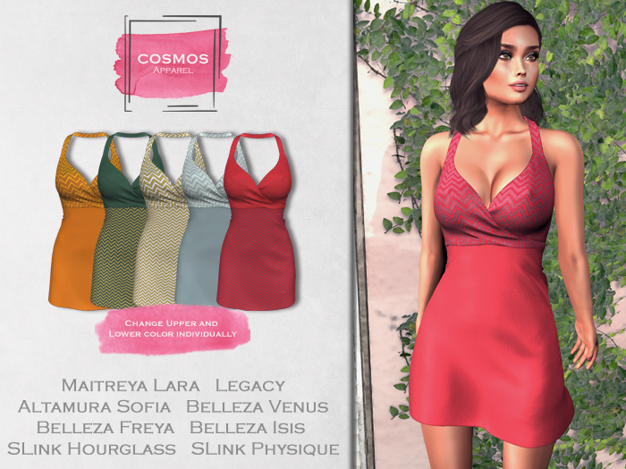 [COSMOS] Elisa Halter Neck Zigzag / 5 Colors Fatpack Demo