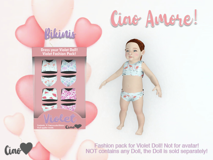 Ciao Amore! - Violet Fashion Pack Bikinis