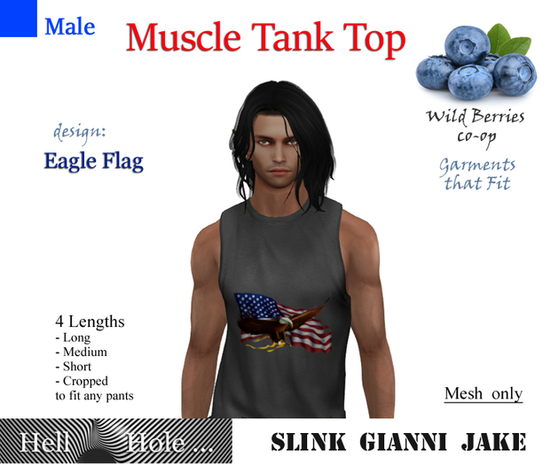 HellHole Eagle Flag Muscle Tank