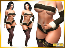 C.CHANTAL *Back2Black* Club Dancer #2 Outfit w Heels [Maitreya]