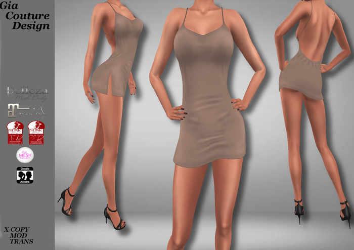 "GCD" Leesa Silk Dresses Tan