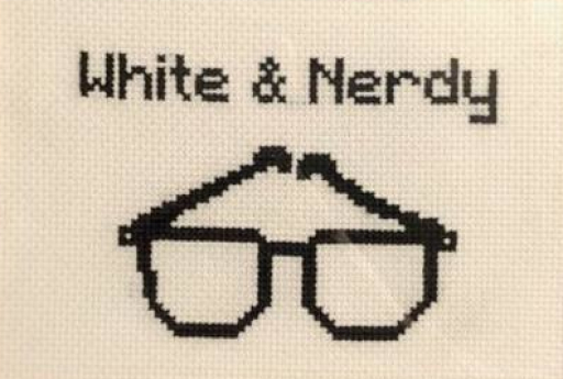 White and Nerdy Needlework Texture
