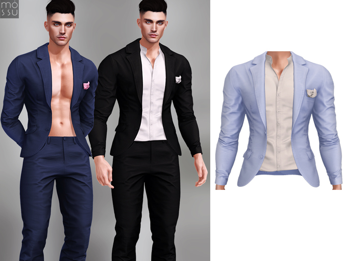 Mossu - Louis.Jacket - Light Blue (Wear)