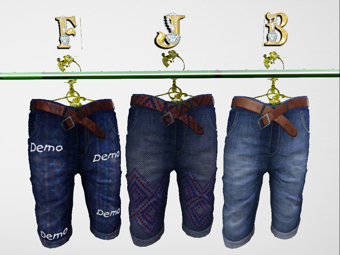 Jeans Shorts With Open Belt