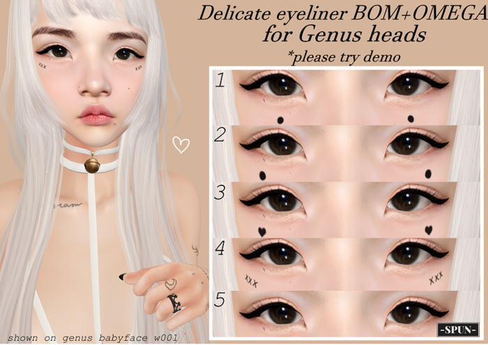-SPUN- delicate eyeliner BOM + OMEGA