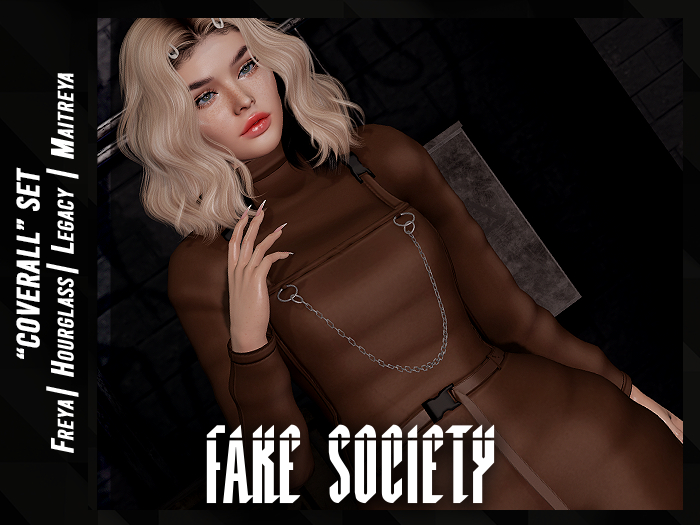 /fake society / coverall set / top / brown (unpack me)