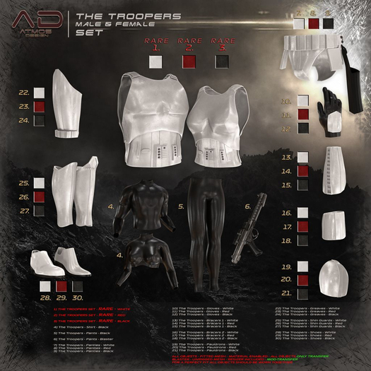 [AD] - RARE - The Troopers - CHESTPLATE - GIANNI - Red