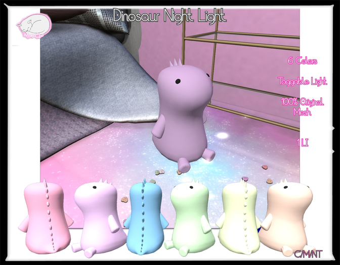 .{Momo}. Dino Night Light