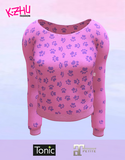 Tight Fit Long Sleeve Top (Paws)