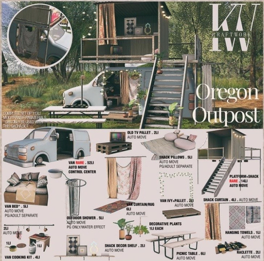 KraftWork Oregon Outpost . Van Curtains + Rug