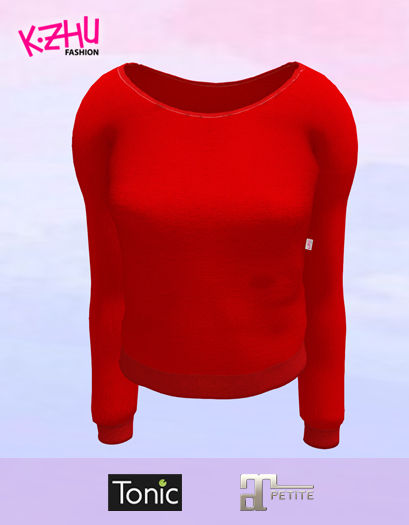 Tight Fit Long Sleeve Top (Red)