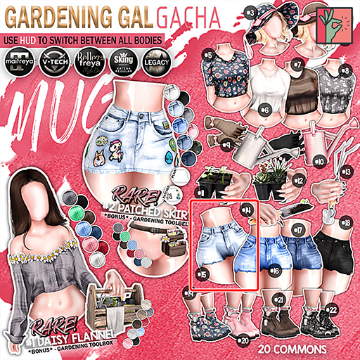 Mug - Gardening Gal - #15 Light Cut Jeans