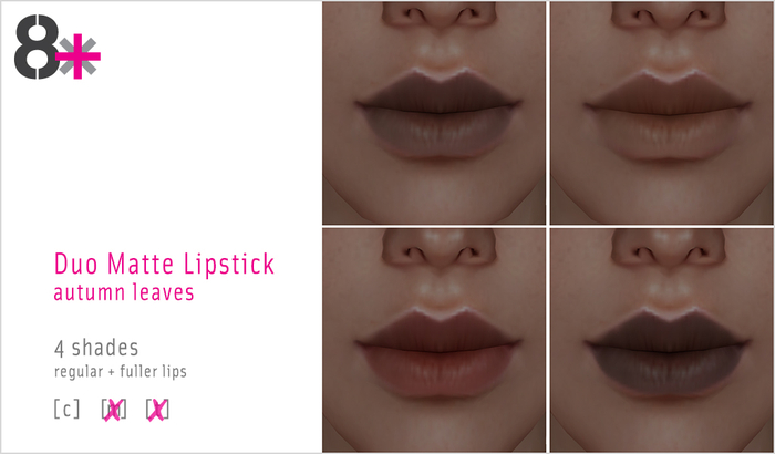 8+ // Lipsticks - Duo Matte Leaves