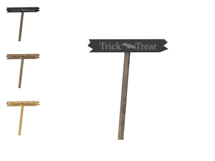 Trick or Treat Sign FULL PERM Mesh !