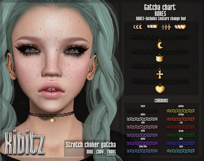 Kibitz - Stretch choker - blue COMMON