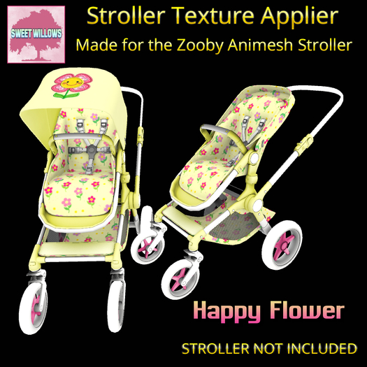 (SW) Happy Flower Stroller Texture Applier - Zooby Animesh Baby Stroller Not Included