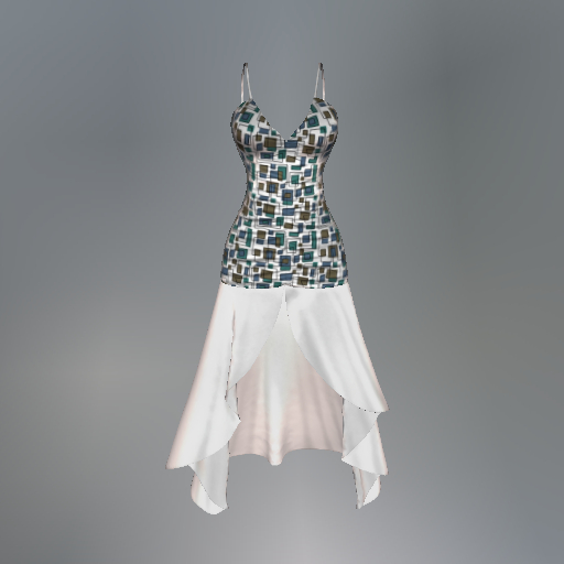 White Rectangles Maitreya Dress