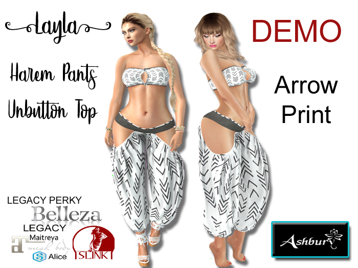 [ASHBURY] Layla Harem Pants and Top-DEMOS