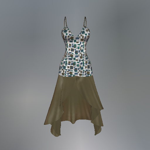 Brown Rectangles Slink Dress box