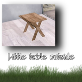 Woodentable outside/garden 