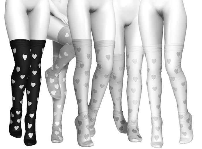 Spoiled - Lollyta Heart Stockings Flat & High Fatpack DEMO