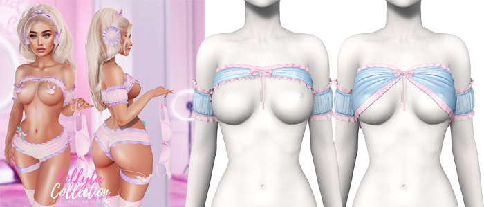 Spoiled - Lollyta Pulled Up + Half Exposed Top Baby Blue