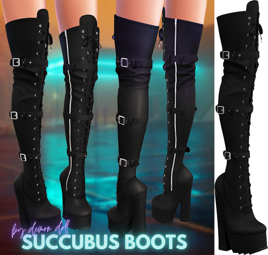 Demon Doll - Succubus Boots Onyx