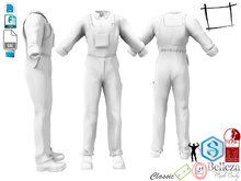 Dae Obj FBX Janitor Mechanic Plummer Cleaner Gardener Farmer Work Romper Clothes Outfit Slink Male