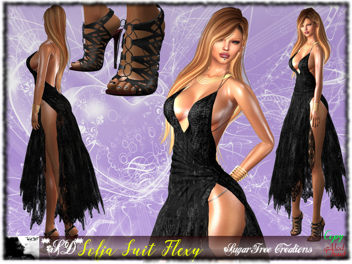 **SD**Sofja LongDress Romantic BLACK