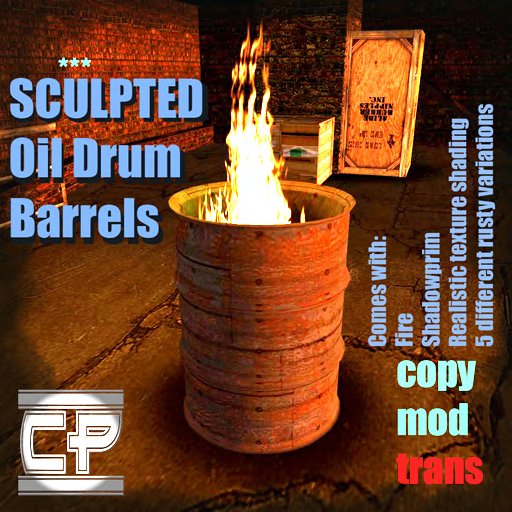 *CP* Sculpted Oil Drum Barrels