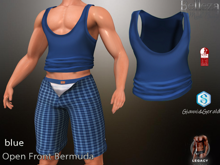 Slim Fit Tank Top Blue