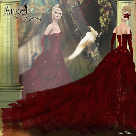 Gloria,redrose gown of Miss MVW Germany by Angel Dessous