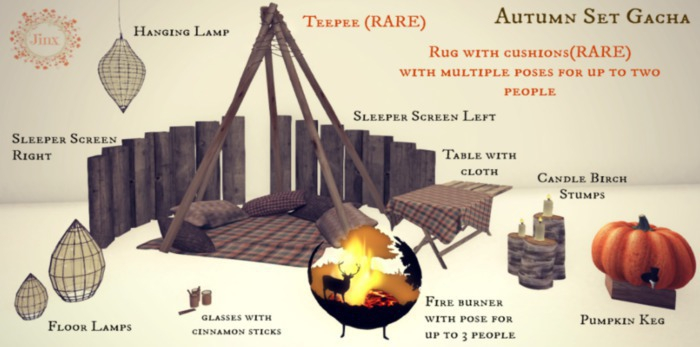 Jinx : Autumn Set - Teepee RARE - REZZ me to unpack