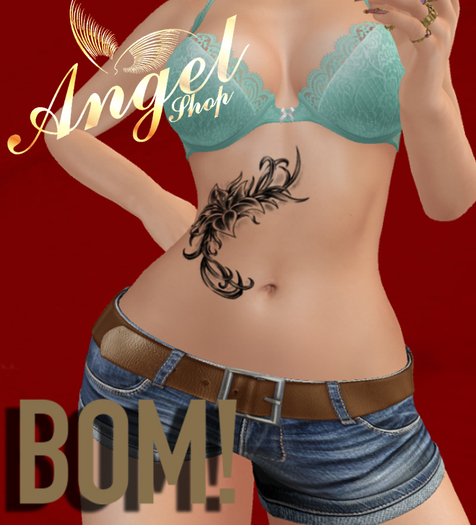 AngelShop BOM Tattoo Flower on belly