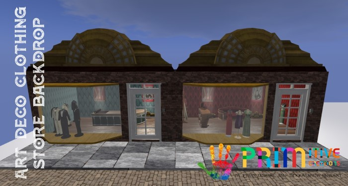 PRIMitive Creations Backdrop - Art Deco Clothes Shop (Female)