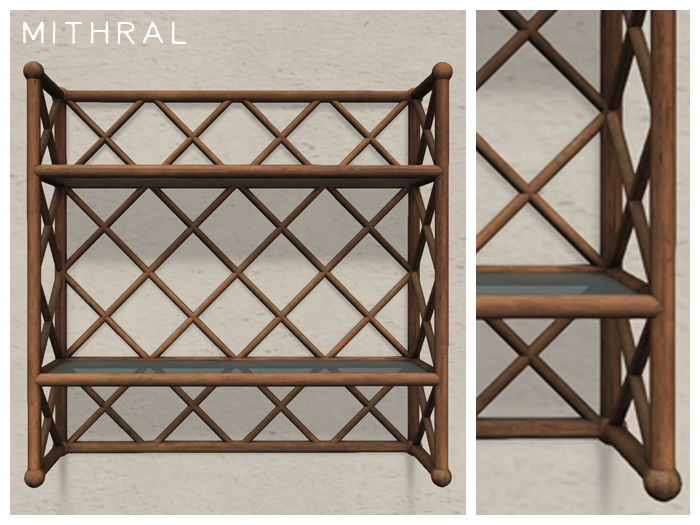 Mithral * Diamond Shelf (Stained Wood)
