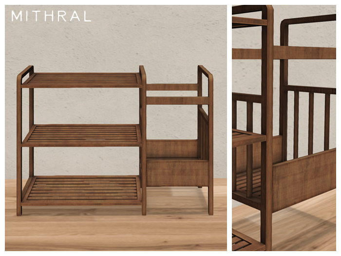 Mithral * Shelf Organizer (Stained Wood)