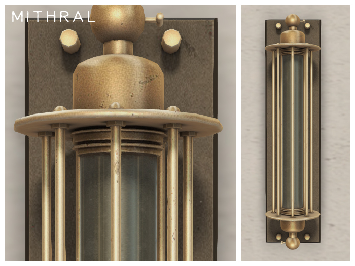Mithral * Industrial Bar Lamp (Gold)