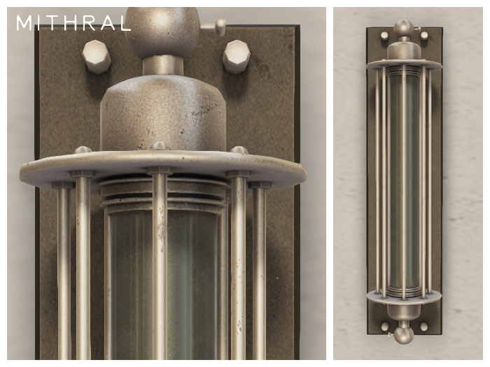 Mithral * Industrial Bar Lamp (Silver)