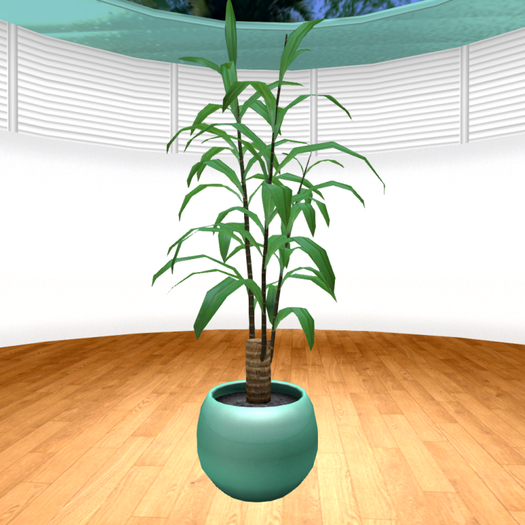 YUCCA PLANT IN COLOR CHANGE POT plus RESIZER VERSION (Copy/Mod/No Trans) - MESH