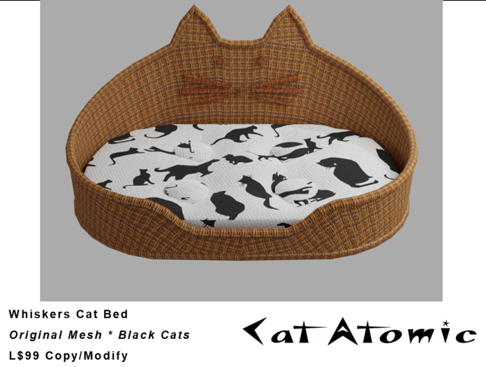 CatAtomic :: Whiskers Cat Bed * Black Cats