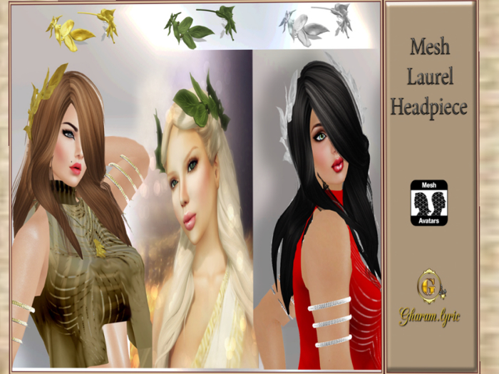 Mesh Laurel Headpiece Silver