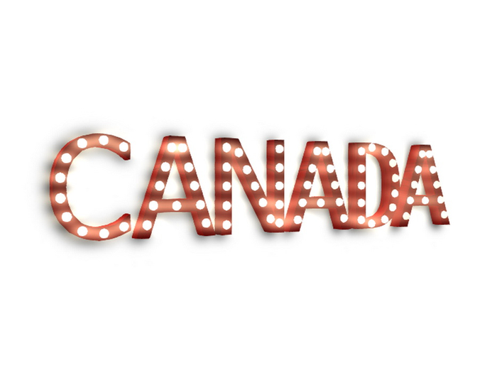 [Px] "CANADA" Illuminated Light Bulbs Sign